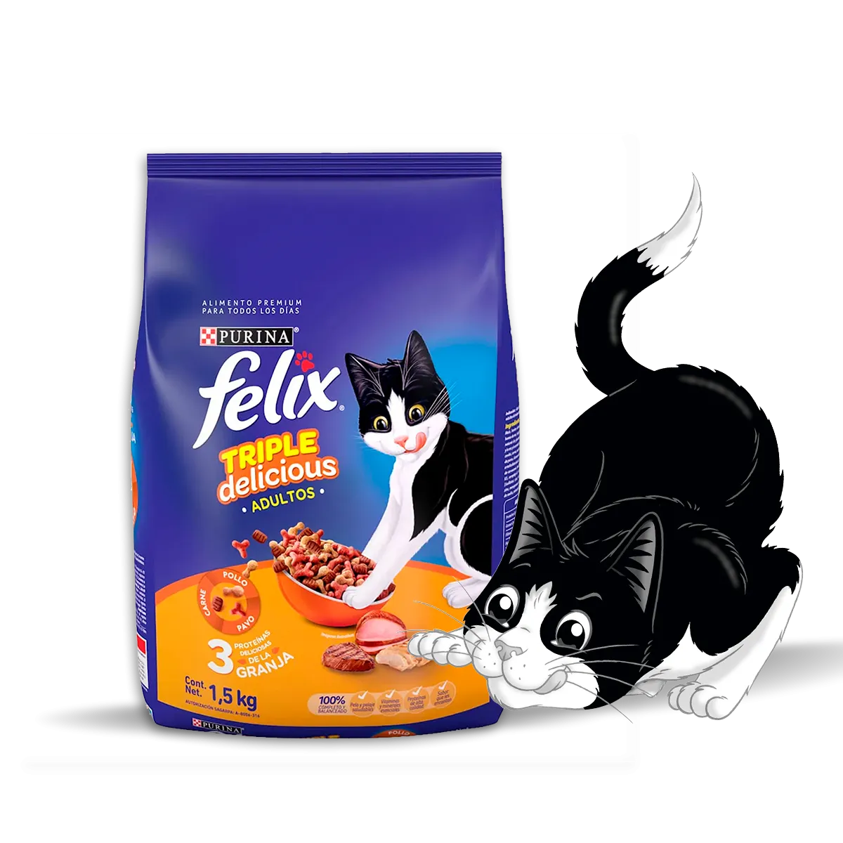 FELIX TRIPLE DELICIOUS GRANJA 10 KG